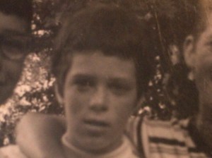 Judy, the tom boy, around the time of the day in the cuupboard.